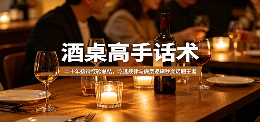 酒桌高手话术：二十年接待经验总结，吃透规律与底层逻辑秒变话题王者-仙女副业网