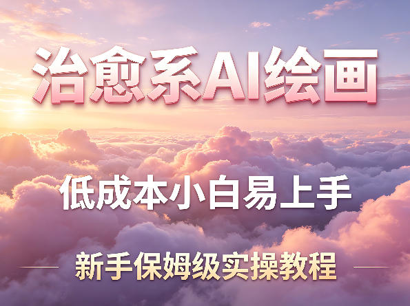 治愈系AI绘画提示词项目，低成本小白易上手，每天10分钟，新手保姆级实操教程-仙女副业网