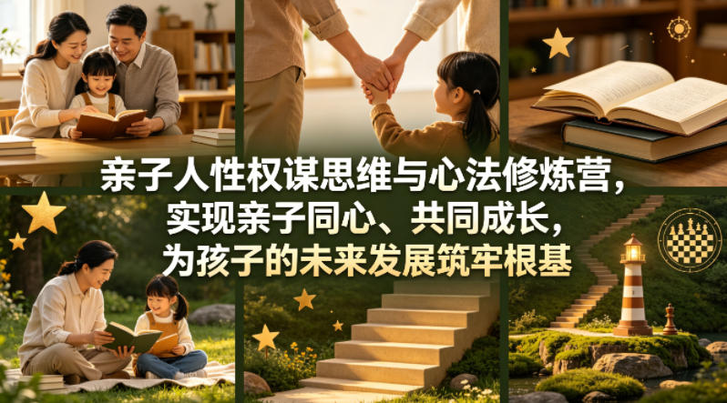 亲子人性权谋思维与心法修炼营，实现亲子同心、共同成长，为孩子的未来发展筑牢根基【音频】-仙女副业网