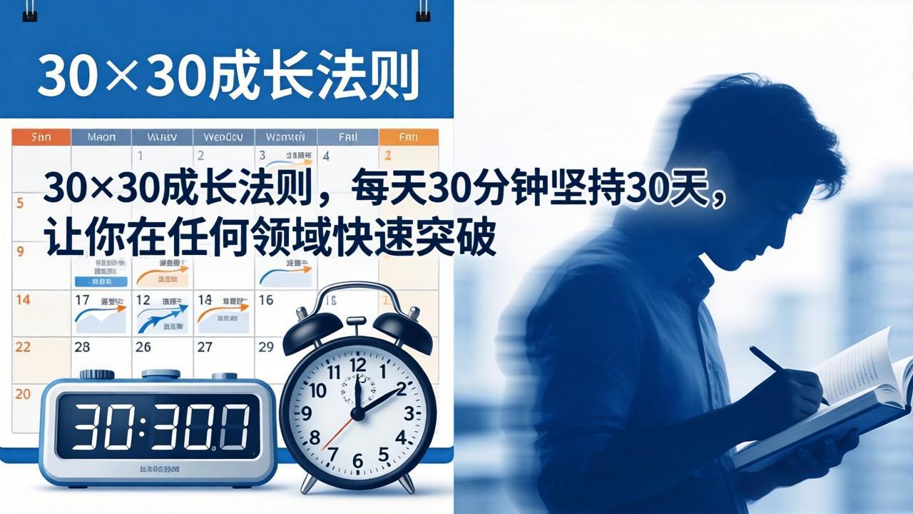 付费文章：30×30成长法则，每天30分钟坚持30天，让你在任何领域快速突破-仙女副业网