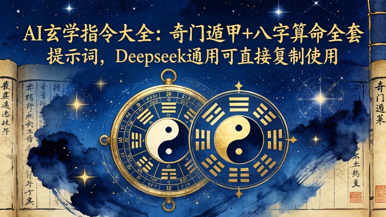 AI玄学指令大全：奇门遁甲+八字算命全套提示词，Deepseek通用可直接复制使用-仙女副业网