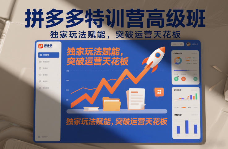 拼多多特训营高阶班，独家玩法赋能，突破运营天花板(更新26年4月18日)-仙女副业网