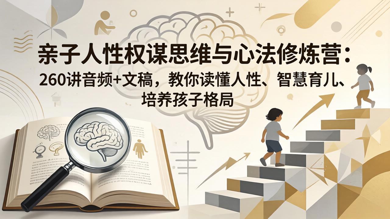 亲子人性权谋思维与心法修炼营：260讲音频+文稿，教你读懂人性、智慧育儿、培养孩子格局-仙女副业网