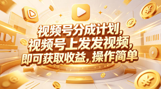 视频号分成计划，599元众筹的Red团队课程，视频号上发发视频，即可获取收益，操作简单-仙女副业网