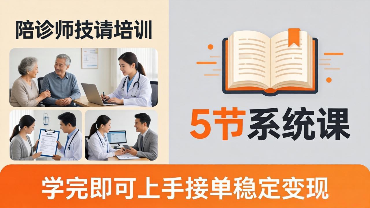 想做陪诊师不知从何下手？5节系统课教你掌握核心技能，学完即可上手接单稳定变现-仙女副业网
