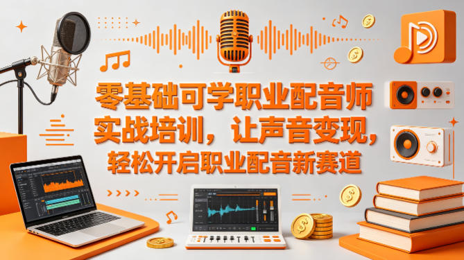 零基础可学职业配音师实战培训，让声音变现，轻松开启职业配音新赛道-仙女副业网