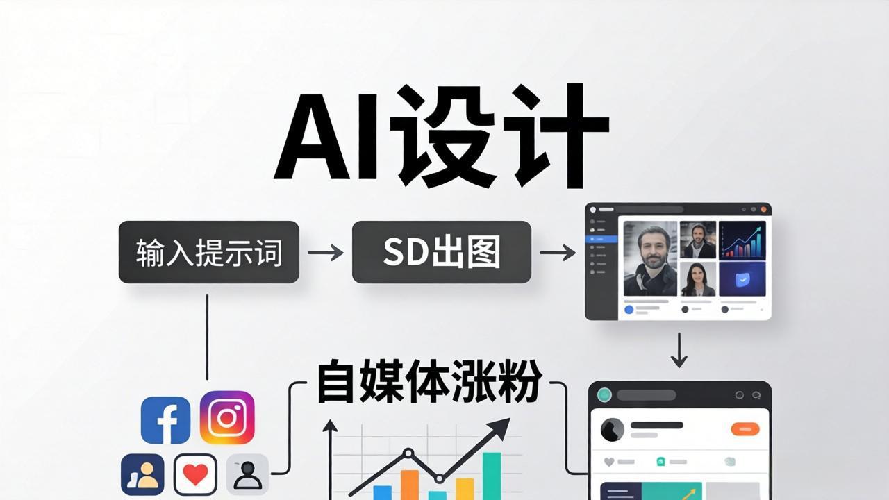 人人都是AI设计师：SD出图+自媒体涨粉一站教学，告别图文素材焦虑，AI设计让你轻松避开内卷-仙女副业网