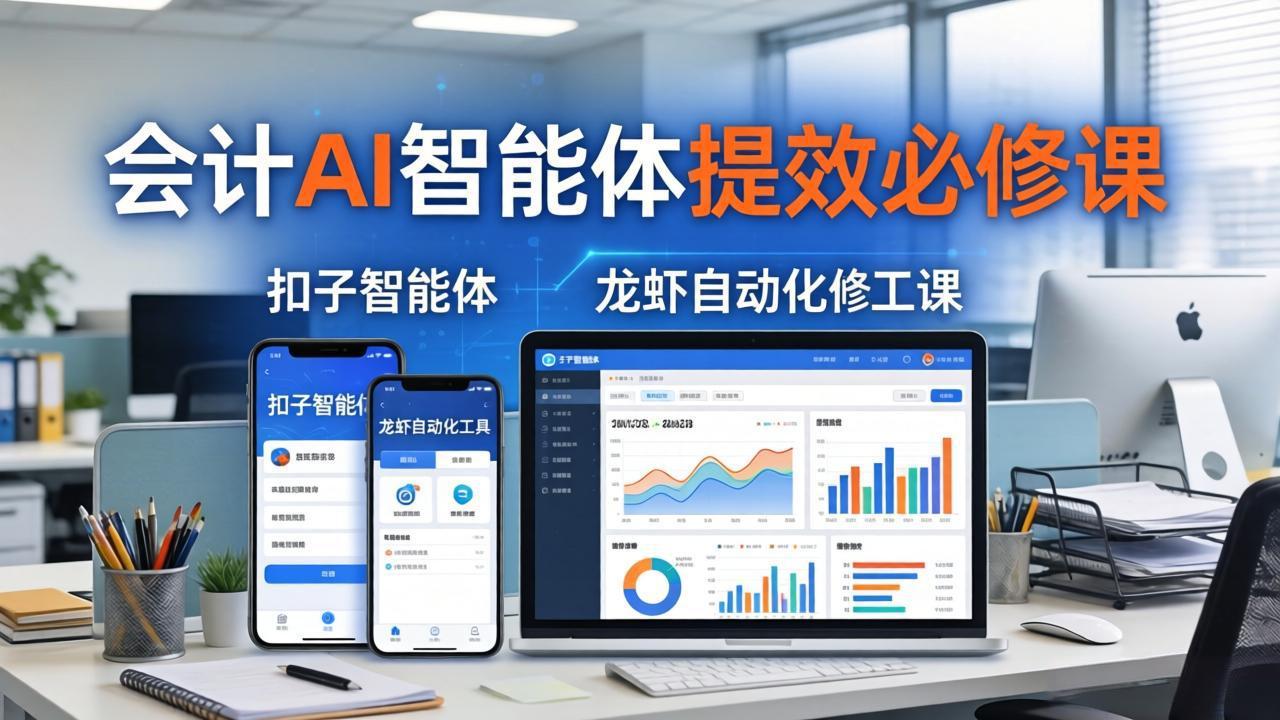 财务会计AI智能体提效必修课：扣子智能体+龙虾自动化+报表分析，一站式提升财务工作效率-仙女副业网