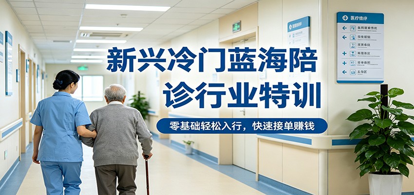 新兴冷门蓝海陪诊行业特训，零基础轻松入行，快速接单赚钱-仙女副业网