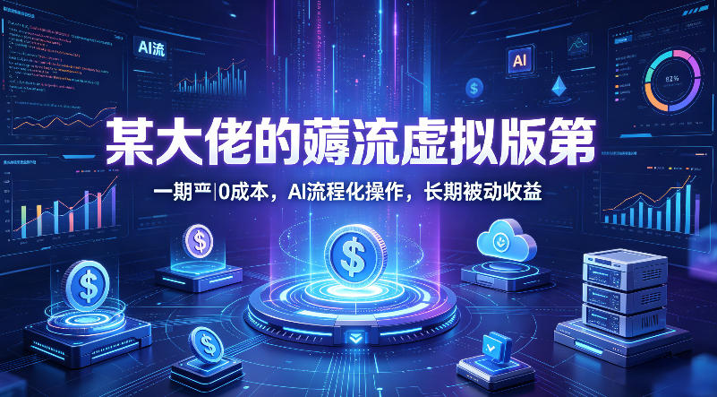 某大佬的薅流虚拟版第一期丨0成本，AI流程化操作，长期被动收益-仙女副业网