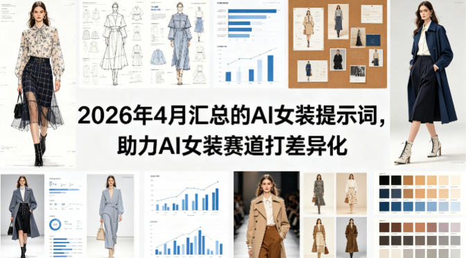 2026年4月汇总的AI女装提示词，助力AI女装赛道打差异化-仙女副业网