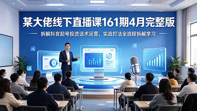 某大佬线下直播课161期4月完整版，拆解抖音起号投流话术运营，实战打法全流程拆解学习-仙女副业网