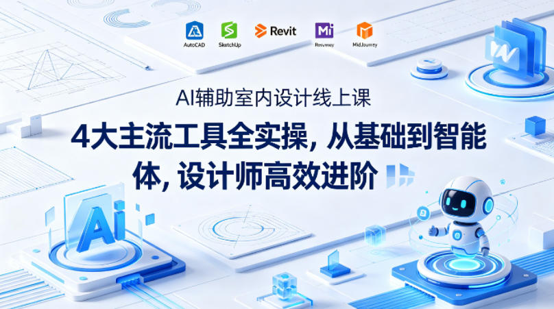 AI辅助室内设计线上课｜4大主流工具全实操，从基础到智能体，设计师高效进阶-仙女副业网