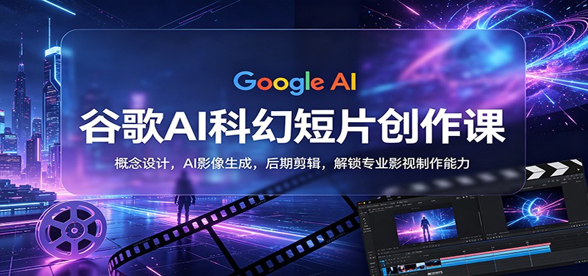 谷歌AI科幻短片创作课：概念设计，AI影像生成，后期剪辑，解锁专业影视制作能力-仙女副业网