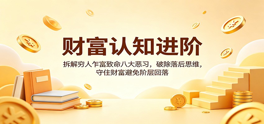 财富认知进阶：拆解穷人乍富致命八大恶习，破除落后思维，守住财富避免阶层回落-仙女副业网