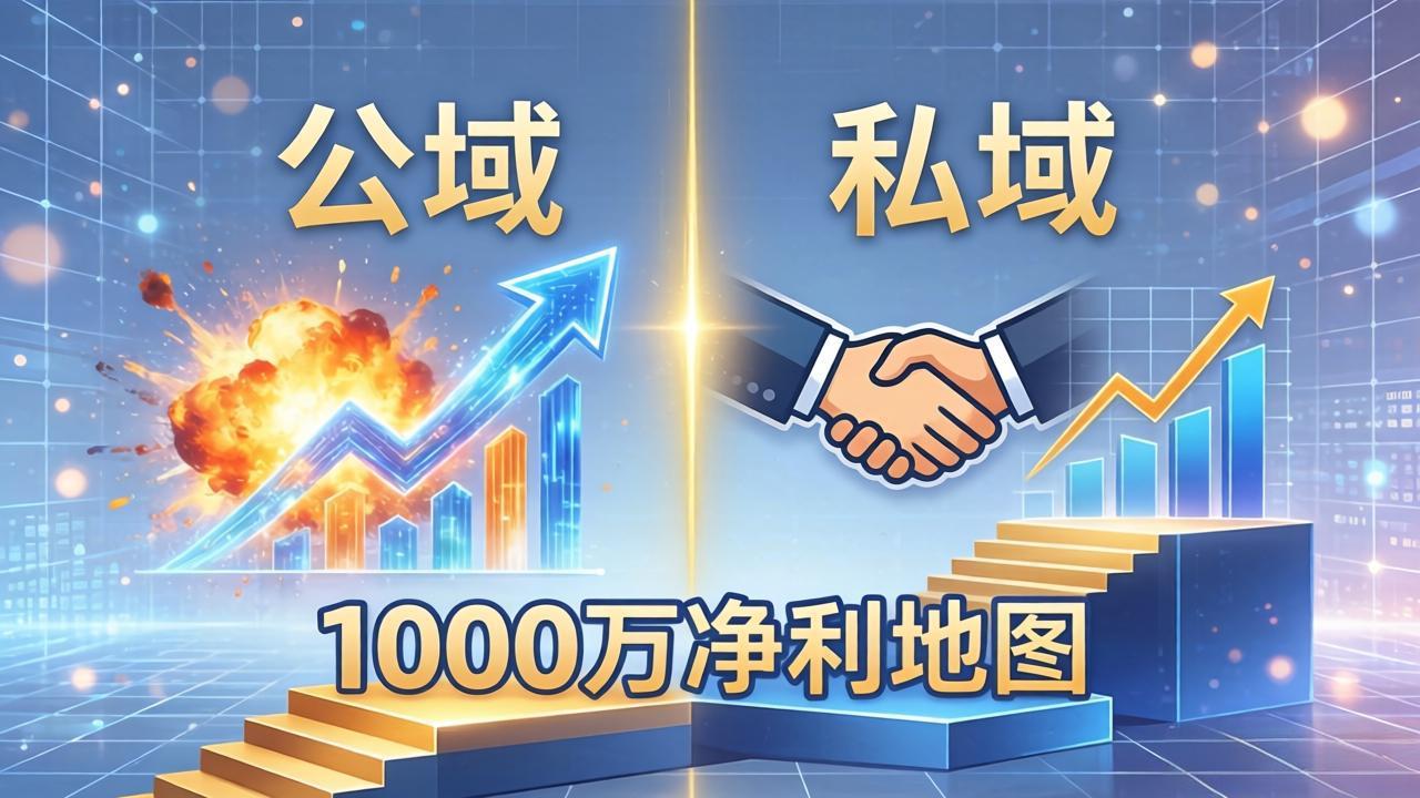 公域玩命出爆款，私域悄悄做成交：这套AI内训课，2026给你打通1000万净利的地图-仙女副业网