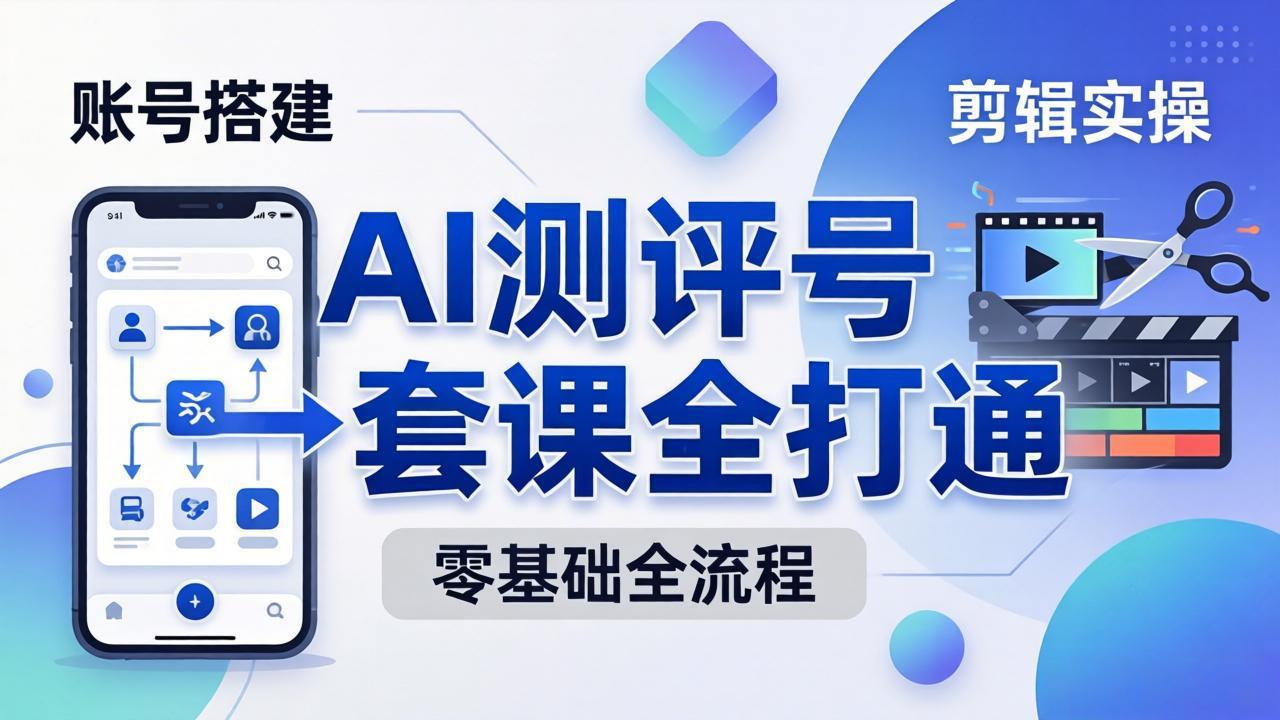 零基础起步怎么做AI测评号？账号搭建、爆款文案、剪辑实操、涨粉变现，一套课全打通-仙女副业网