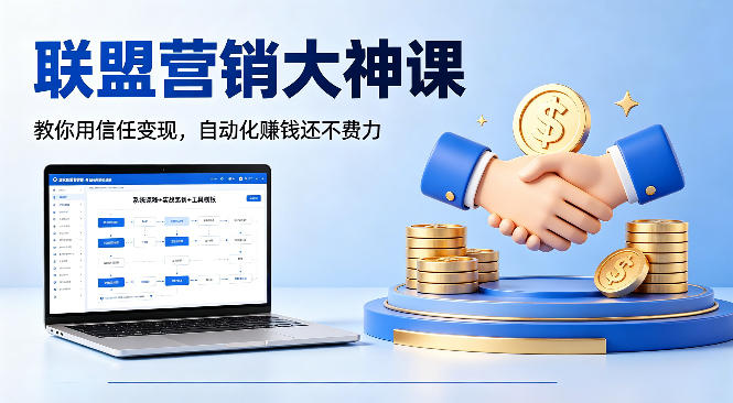 联盟营销大神课，教你用信任变现，自动化賺钱还不费力【原创双语字幕】-仙女副业网