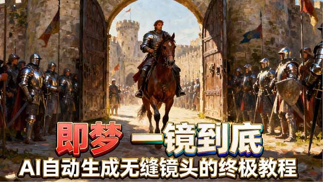 即梦AI一镜到底终极教程，智能补帧+运镜技巧，AI自动生成无缝丝滑长镜头高效出片-仙女副业网