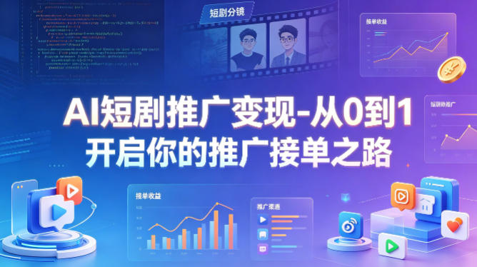 AI短剧推广变现-从0到1开启你的推广接单之路-仙女副业网