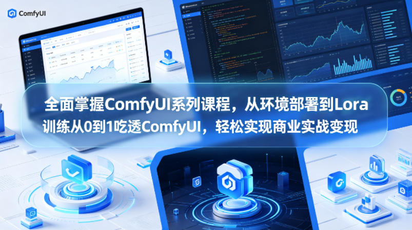 全面掌握ComfyUI系列课程，从环境部署到Lora训练从0到1吃透ComfyUI，轻松实现商业实战变现-仙女副业网