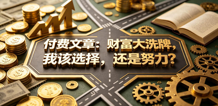 付费文章：财富大洗牌，我该选择，还是努力？-仙女副业网