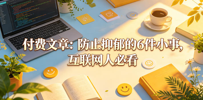 付费文章：防止抑郁的6件小事，互联网人必看！-仙女副业网