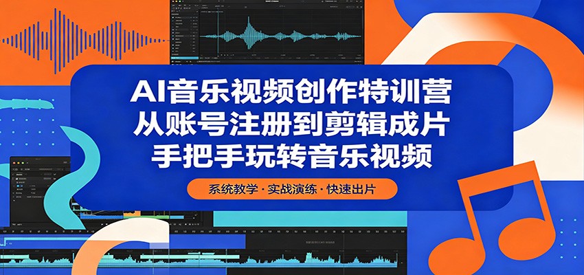 AI音乐视频创作特训营：从账号注册到剪辑成片，手把手玩转音乐视频-仙女副业网