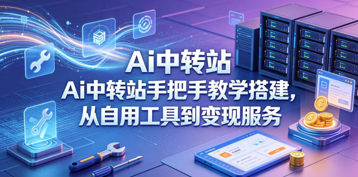 Ai中转站手把手教学搭建，从自用工具到变现服务-仙女副业网
