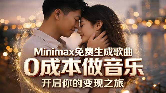 Minimax免费生成歌曲实测！0成本做音乐，说唱流行Lofi一键生成-仙女副业网