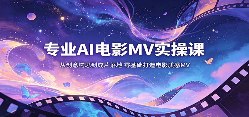 专业AI电影MV实操课:从创意构思到成片落地,零基础打造电影质感MV-仙女副业网