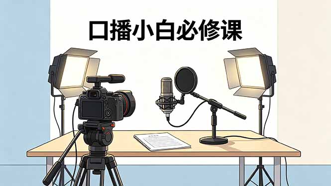 口播小白必修课：录像收音灯光设备+脚本撰写，搭专业级录制场景-仙女副业网