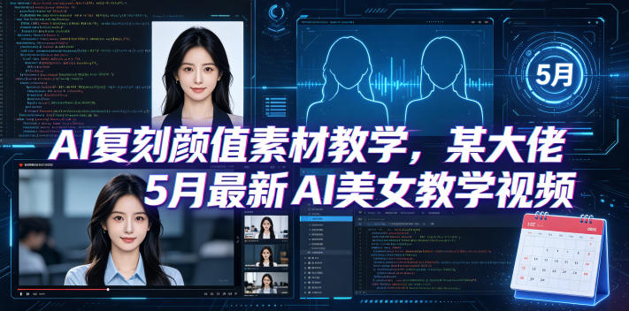 AI复刻颜值素材教学，某大佬5月最新AI美女教学视频，内含4月好物复刻教学-仙女副业网