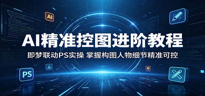AI精准控图进阶教程：即梦联动PS实操，掌握构图人物细节精准可控-仙女副业网