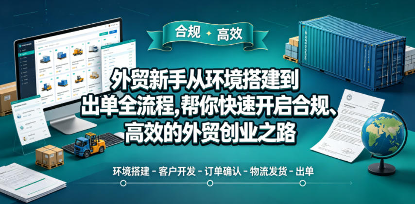 外贸新手从环境搭建到出单全流程，帮你快速开启合规、高效的外贸创业之路-仙女副业网