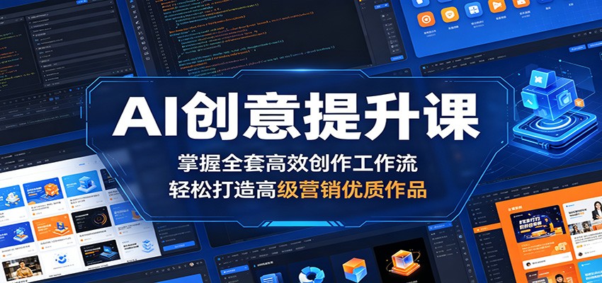 AI创意提升课：掌握全套高效创作工作流，轻松打造高级营销优质作品-仙女副业网
