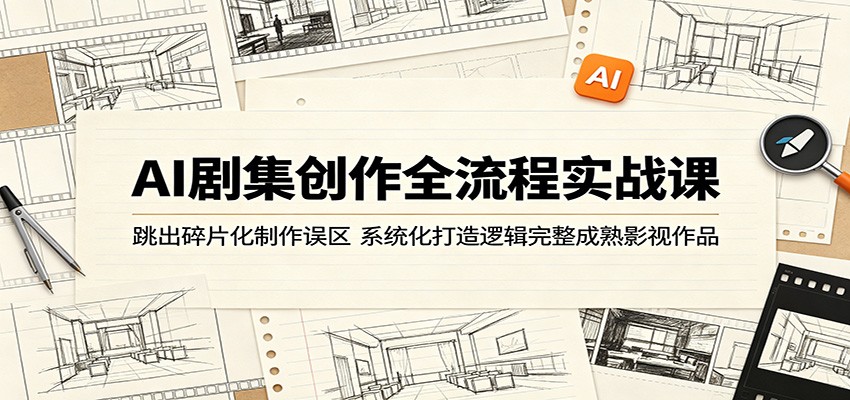 AI剧集创作全流程实战课：跳出碎片化制作误区，系统化打造逻辑完整成熟影视作品-仙女副业网