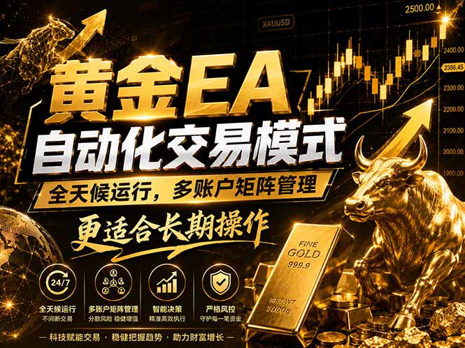 黄金EA量化：多窗口矩阵稳定运行，系统自动执行，收益空间持续放大-仙女副业网