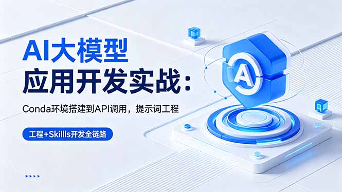 AI 大模型应用开发实战：Conda环境搭建到API调用，提示词工程+Skills开发全链路-仙女副业网