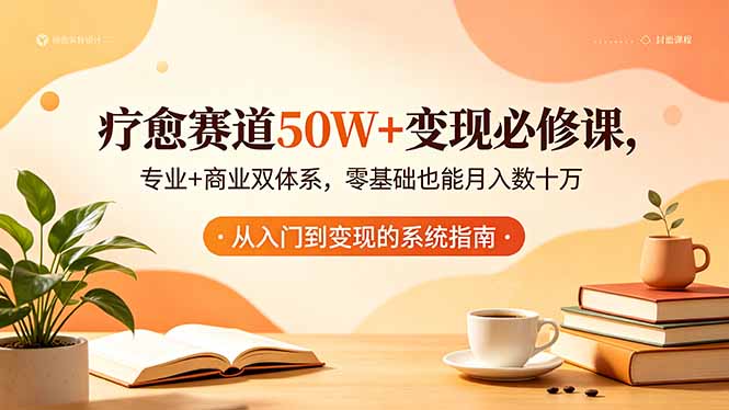 疗愈赛道50W+变现必修课，专业+商业双体系，零基础也能月入数十万-仙女副业网
