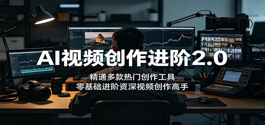 AI视频创作进阶2.0:精通多款热门创作工具,零基础进阶资深视频创作高手-仙女副业网
