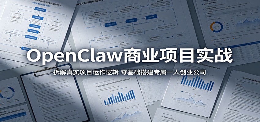 OpenClaw商业项目实战:拆解真实项目运作逻辑,零基础搭建专属一人创业公司-仙女副业网