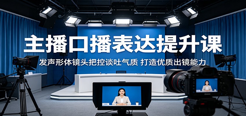 主播口播表达提升课:发声形体镜头把控谈吐气质,打造优质出镜能力-仙女副业网