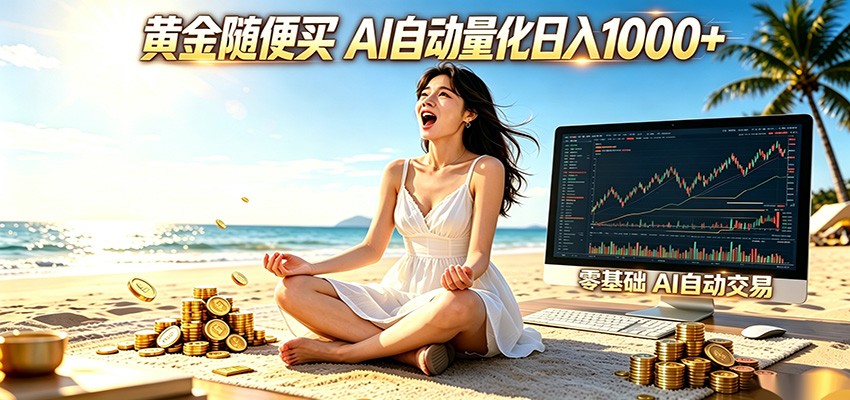 黄金随便买?AI自动外汇量化交易 在家当皇帝 日入1000+-仙女副业网
