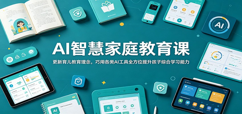 AI智慧家庭教育课：更新育儿教育理念，巧用各类AI工具全方位提升孩子综合学习能力-仙女副业网