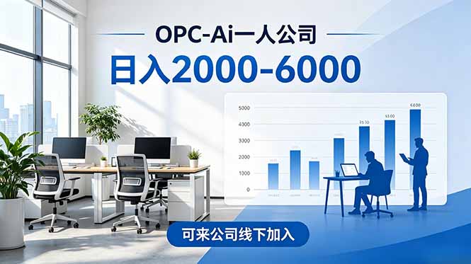 2026创业新风口—OPC一人公司模式震撼首发!日收益2000-6000+,项目绿色长久,安全稳健,合...-仙女副业网