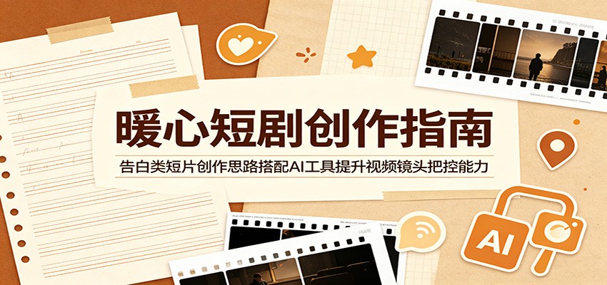 暖心短剧创作指南：告白类短片创作思路搭配AI工具提升视频镜头把控能力-仙女副业网