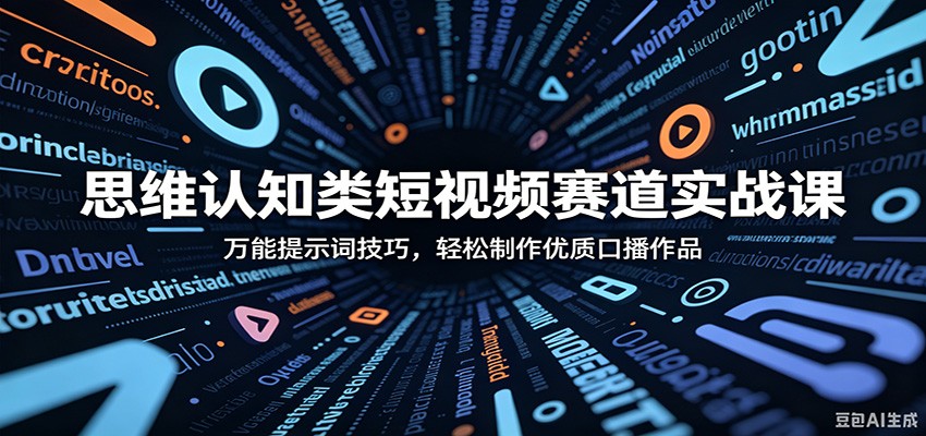 思维认知类短视频赛道实战课：万能提示词技巧，轻松制作优质口播作品-仙女副业网