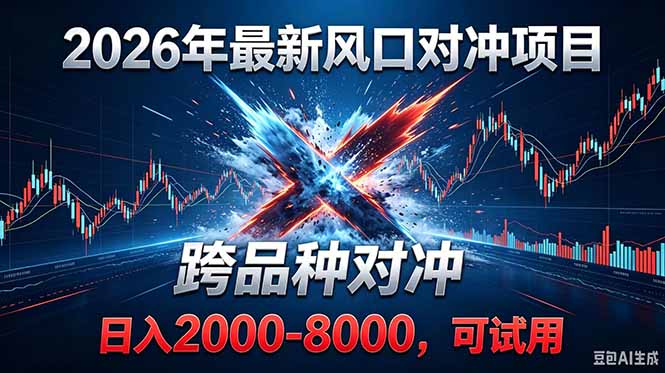 2026创业新风口!最新对冲!跨品种对冲!日收益2000-6000+-仙女副业网