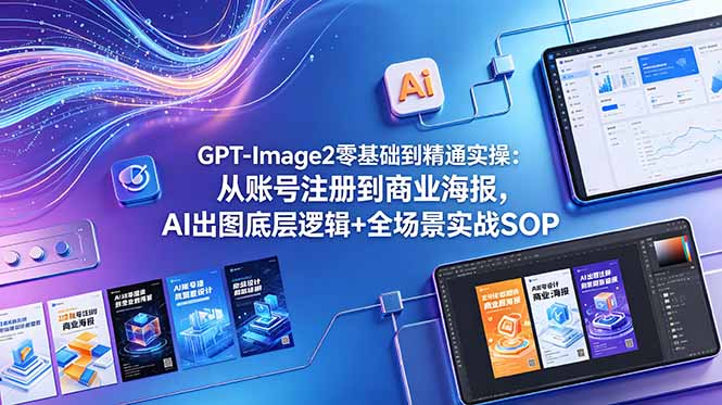 GPT-Image2零基础到精通实操：从账号注册到商业海报，AI出图底层逻辑+全场景实战SOP-仙女副业网